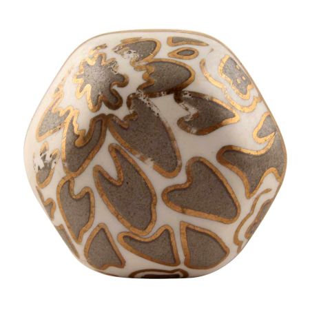 Grey Hexagon Small Ceramic Wine Stopper